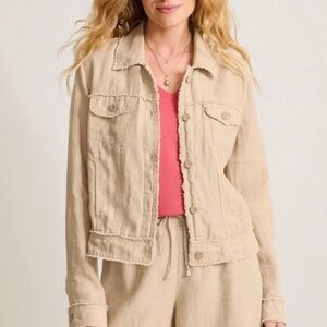 Tommy Bahama Two Palms Linen Raw-Edge Jacket